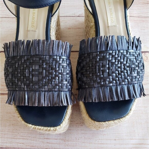 Paloma Barcelo Woven Platform Espadrille Sandals - Picture 7 of 15